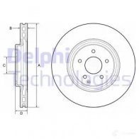 Тормозной диск DELPHI EQXF WVI BG4660 5012759534632 935637