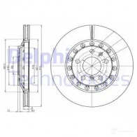 Тормозной диск DELPHI Audi A8 5012759360576 O686 PQ BG3958