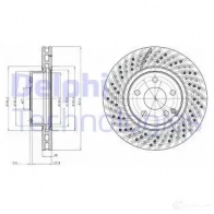 Тормозной диск DELPHI BG3882 5012759309018 935050 AQ7 GAWL