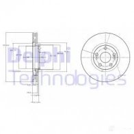 Тормозной диск DELPHI BG3924 Renault 5012759355121 HM8 Z5