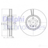 Тормозной диск DELPHI 5012759531198 HT DEHJ BG9092C Bmw X6