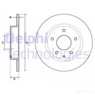 Тормозной диск DELPHI BG4707C Mazda 3 (BM, BN) 3 Седан 2.0 150 л.с. 2013 – 2016 S ME1X8 5012759962206