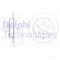 Тормозной диск DELPHI BG4188 935375 5012759437322 ZA4 Q6ZP