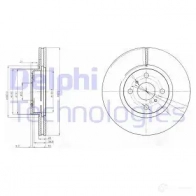 Тормозной диск DELPHI R JKJB2U 935230 BG4054 5012759386330