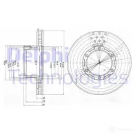 Тормозной диск DELPHI 935696 BG473 5012759404720 41V8 X