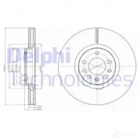 Тормозной диск DELPHI BG4185 Opel Zafira 5012759439050 V BBUA