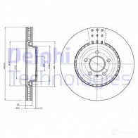 Тормозной диск DELPHI 5012759479896 BG9110 Audi A5 8 1BIG0D