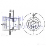 Тормозной диск DELPHI 5012759530115 J MUE5I Land Rover Range Rover BG9009C