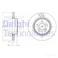 Тормозной диск DELPHI BG4226C 935424 CIZBOM U 5012759530863