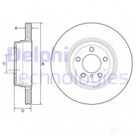 Тормозной диск DELPHI GXL3M X Bmw 7 (E65, E66, E67) 4 2001 – 2009 BG9120C 5012759968505