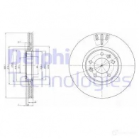 Тормозной диск DELPHI BG4150 JJQJN 9 Citroen C6 1 (TD, PF3) 2005 – 2012 5012759420553