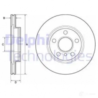 Тормозной диск DELPHI BG4704C 5012759969489 T NP6EZG 935682