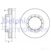 Тормозной диск DELPHI BG9066 192787045 5012759435007 1 78OL87