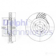 Тормозной диск DELPHI GUD 2Y5 BG9059 5012759428580 935803