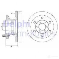 Тормозной диск DELPHI 5012759369500 935978 YDE V0 BG9911