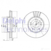 Тормозной диск DELPHI 934761 3CIKD VO 5012759159248 BG3541
