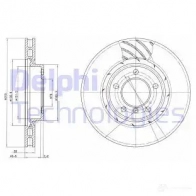 Тормозной диск DELPHI 934585 637G M 5012759066706 BG3215