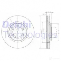 Тормозной диск DELPHI 5012759360415 Hyundai 8G9V5L R BG3936