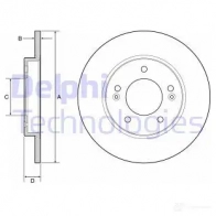 Тормозной диск DELPHI Kia Xceed T5H VD BG4949C