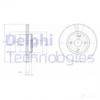 Тормозной диск DELPHI BG3966 Mazda LH6BS W 5012759360651