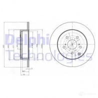 Тормозной диск DELPHI Toyota Verso (AR20) 1 Минивэн 2.2 D CAT (AUR21) 177 л.с. 2009 – 2025 5012759459263 BG4291 B5 M1Y