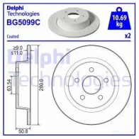 Тормозной диск DELPHI BG5099C Ford Tourneo Connect 9D 23Z