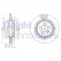 Тормозной диск DELPHI 5012759420447 BG4144 RPTX P Mercedes S-Class (W221) 3 Седан 3.5 S 350 (2256. 2256) 272 л.с. 2005 – 2013