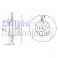 Тормозной диск DELPHI VSKK 7CZ BG3199 5012759064375 Volkswagen Passat