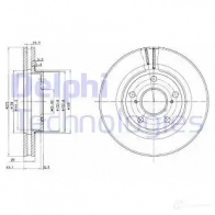 Тормозной диск DELPHI BG2782 934377 SIG5 9R3 5012759947012