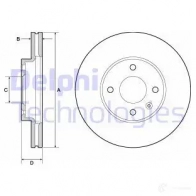 Тормозной диск DELPHI BG4671C 5012759534991 Chevrolet Cobalt WP 9KTNC