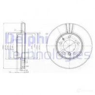 Тормозной диск DELPHI BG3037 5012759062753 5WV RH2E 934475