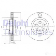 Тормозной диск DELPHI 6O XQDW BG4162 935343 5012759434451