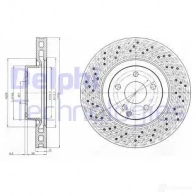 Тормозной диск DELPHI 5012759459331 Mercedes S-Class BG9093 Y ZXCM