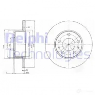 Тормозной диск DELPHI 5012759280508 BG3753 W0CS JOH 934918