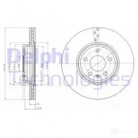 Тормозной диск DELPHI Audi A4 (B9) 5 Седан 30 TDI Mild Hybrid 136 л.с. 2019 – 2024 2T 34Y BG4079 5012759416617