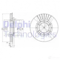 Тормозной диск DELPHI 5012759923597 U5 JZI 934350 BG2751