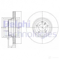 Тормозной диск DELPHI BG9788 5012759359792 Bmw 7 (E65, E66, E67) 4 2001 – 2009 U3XZ NA