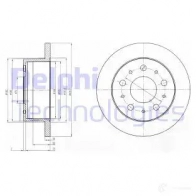 Тормозной диск DELPHI 5XTLW 5 Fiat Ducato (290) 4 2014 – 2020 BG4099 5012759416334