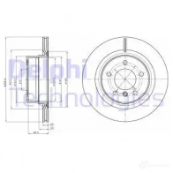 Тормозной диск DELPHI Bmw 1 (E87, E81, E82, E88) 1 2003 – 2013 Y3U U57M 5012759530948 BG4293C