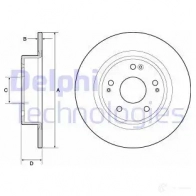 Тормозной диск DELPHI BG4801C 5012759980989 6A5DW 0 1211320291