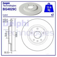 Тормозной диск DELPHI BG4829C 1211320409 5012759984758 GAT R0