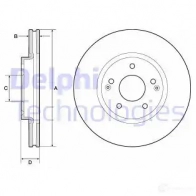 Тормозной диск DELPHI 5012759984116 BG4809C 1211320319 4FUZ2C Z