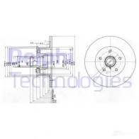 Тормозной диск DELPHI 5012759403099 934512 QN ZM6I BG310
