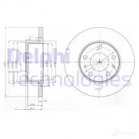 Тормозной диск DELPHI UP EJFD BG3751 5012759280485 934916