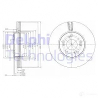 Тормозной диск DELPHI 4LM F2EA 5012759437285 BG4119 Honda