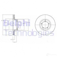 Тормозной диск DELPHI 5012759370247 I ZGCTO6 BG3984 935156