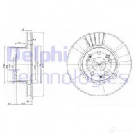 Тормозной диск DELPHI 8 BH76N 934337 5012759426913 BG2737