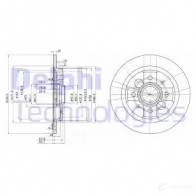 Тормозной диск DELPHI BG2667 5012759774625 P5 PZNY 934281