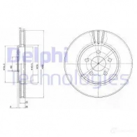 Тормозной диск DELPHI Chrysler Sebring 5012759385807 BG4000 V8X 2UD