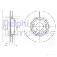 Тормозной диск DELPHI 5012759449899 BG4251 7VNP DL Hyundai i30 (GD) 2 2011 – 2017